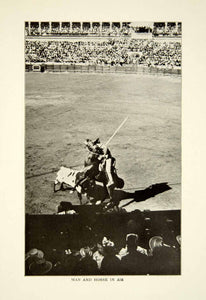 1903 Print Seville Spain Bullfighting Matador Horse Steed Arena Historical XGFD2