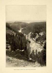 1903 Print Yellowstone National Park Upper Canyon Landscape Historical XGFD2