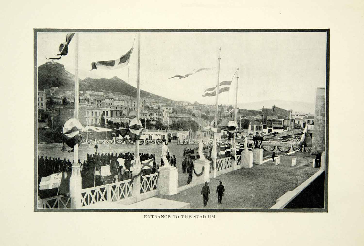 1903 Print Athens Olympic Games Stadium Entrance Historical Architecture XGFD2