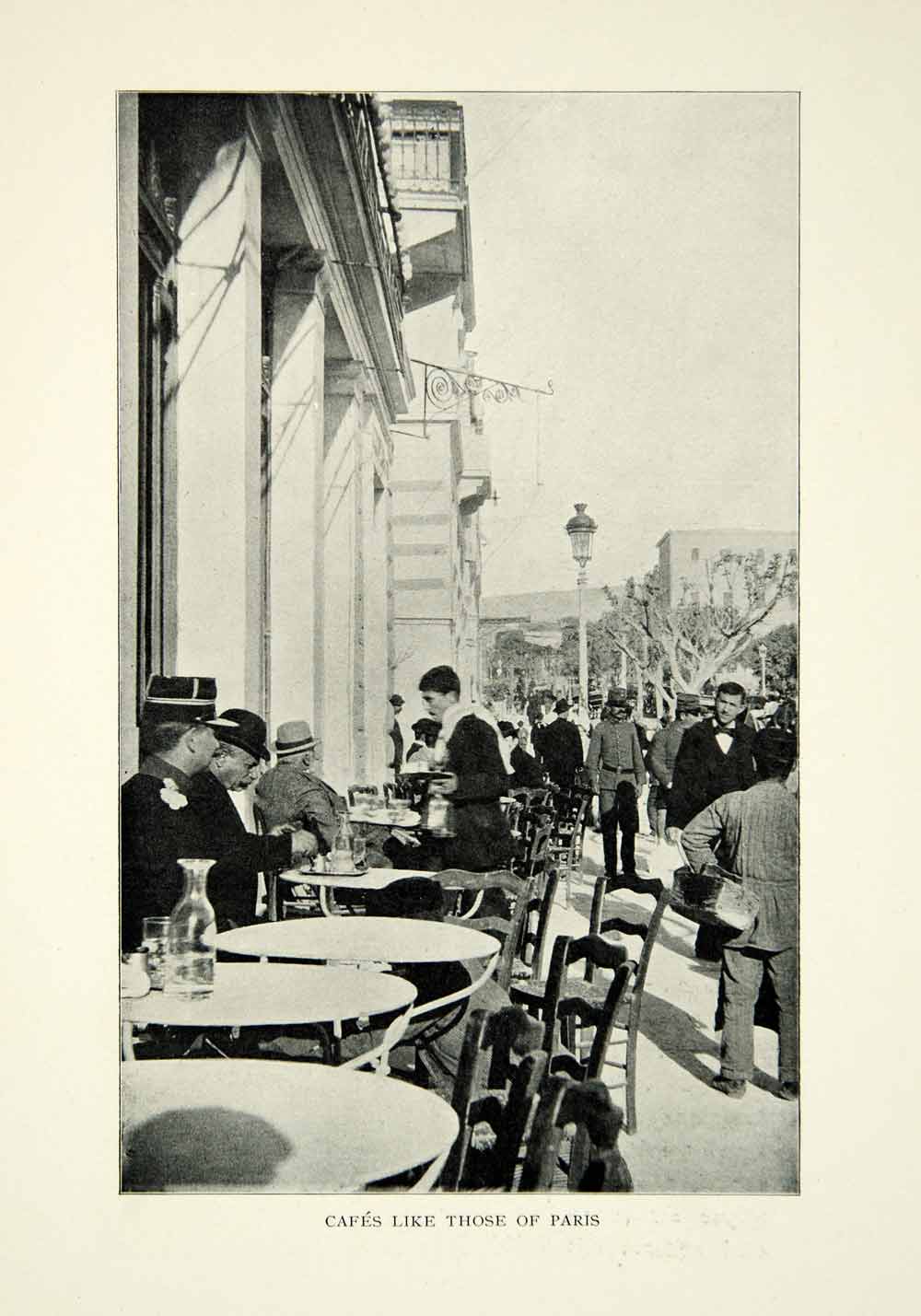 1903 Print Athens Olympic Games Cafes Street View Costume Historical Image XGFD2