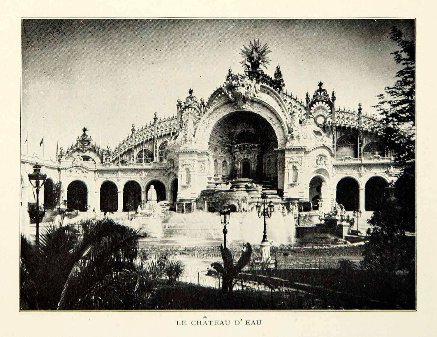 1903 Print Paris Exposition Chateau D'Eau Architecture Historical Image XGFD2
