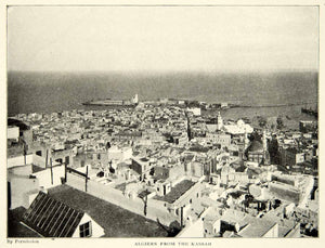 1903 Print Algiers Algeria Cityscape Architecture Kasbah Historical Image XGFD2