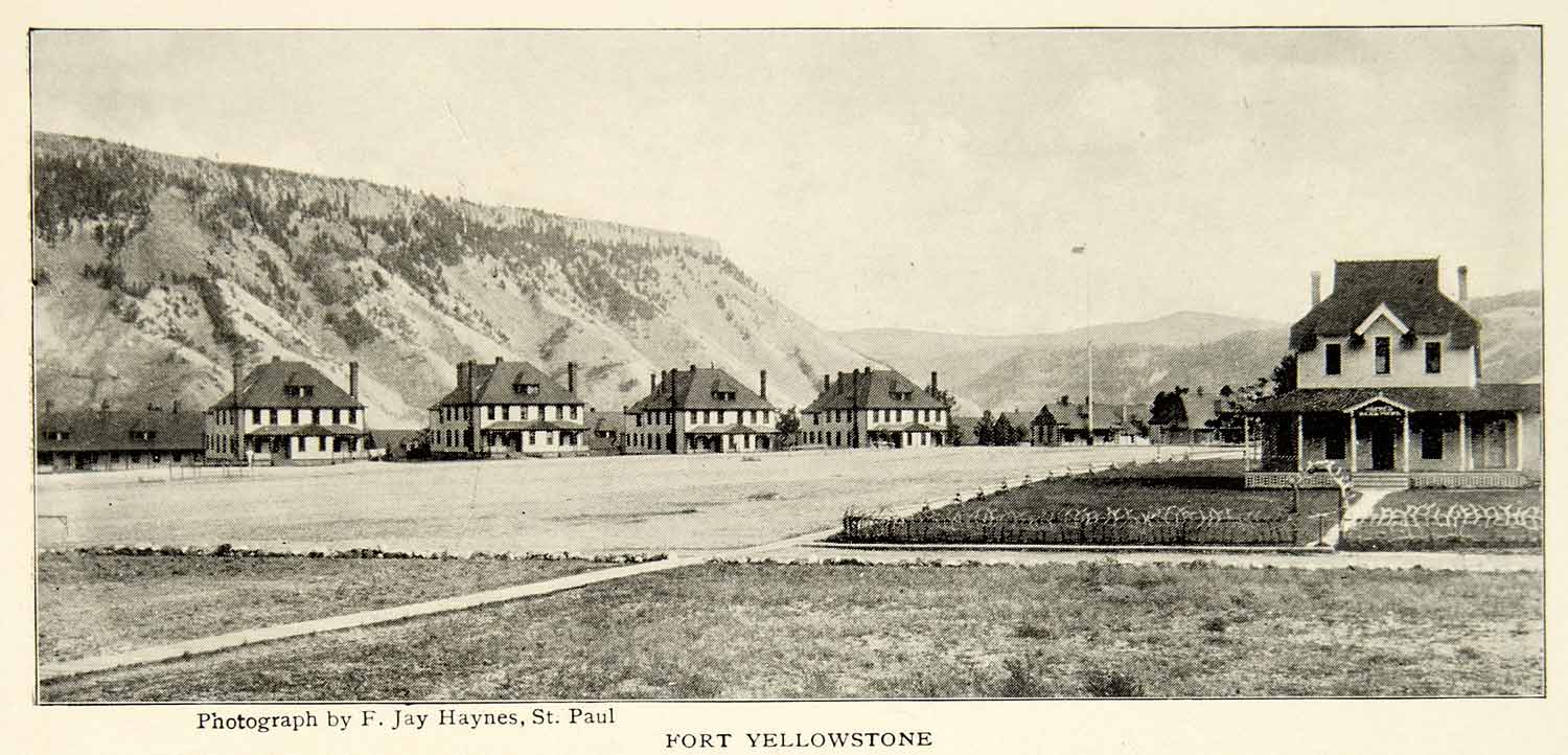1903 Print Yellowstone National Park Fort Architecture Historical Image XGFD2