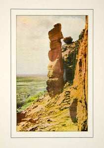 1903 Color Print Walpi Landscape Road Arizona Historical Rock Formation XGFD2