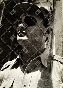 1950 Rotogravure Colonel Moshe Dayan Arab Israeli War Portrait Military XGFD4