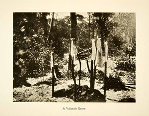 1904 Print Valovale Grave Cemetery Africa Landscape Marker Ceremonial XGFD5