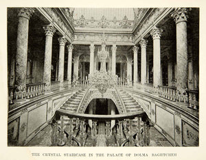 1900 Print Crystal Staircase Interior Dolma Baghtcheh Baghcheh Column XGFD7