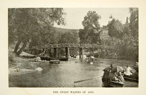 1900 Print Bridge Water Asia Minor Boat Travel River Historical Image XGFD7