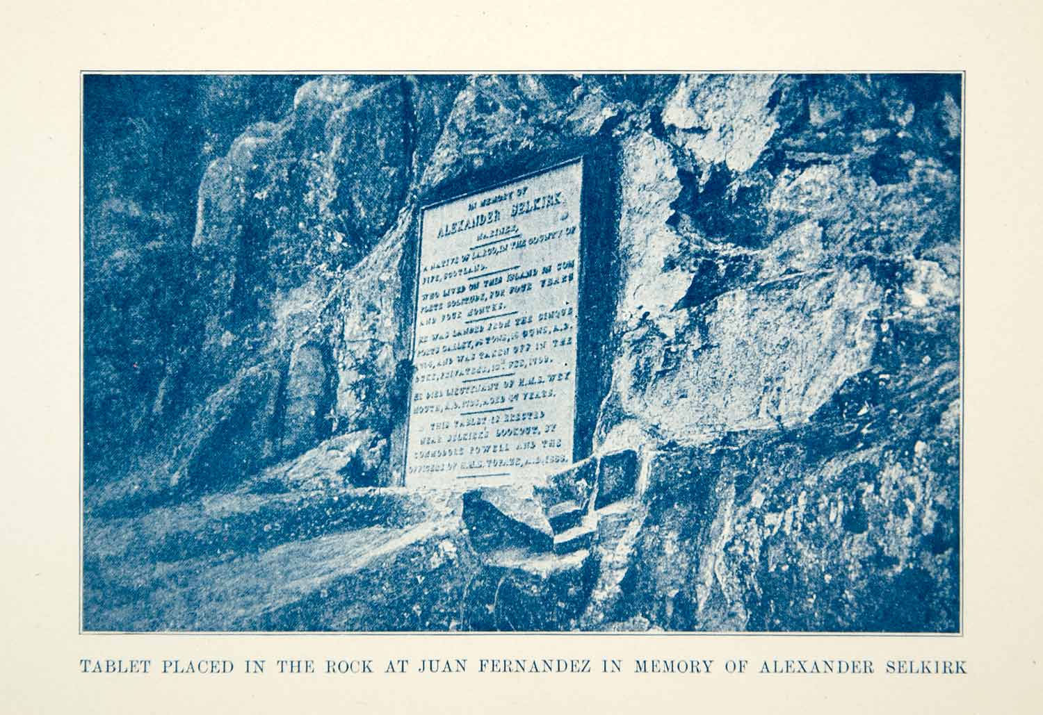 1909 Print Juan Fernandez Islands Alexander Selkirk Shipwrecked Sailor XGFD8