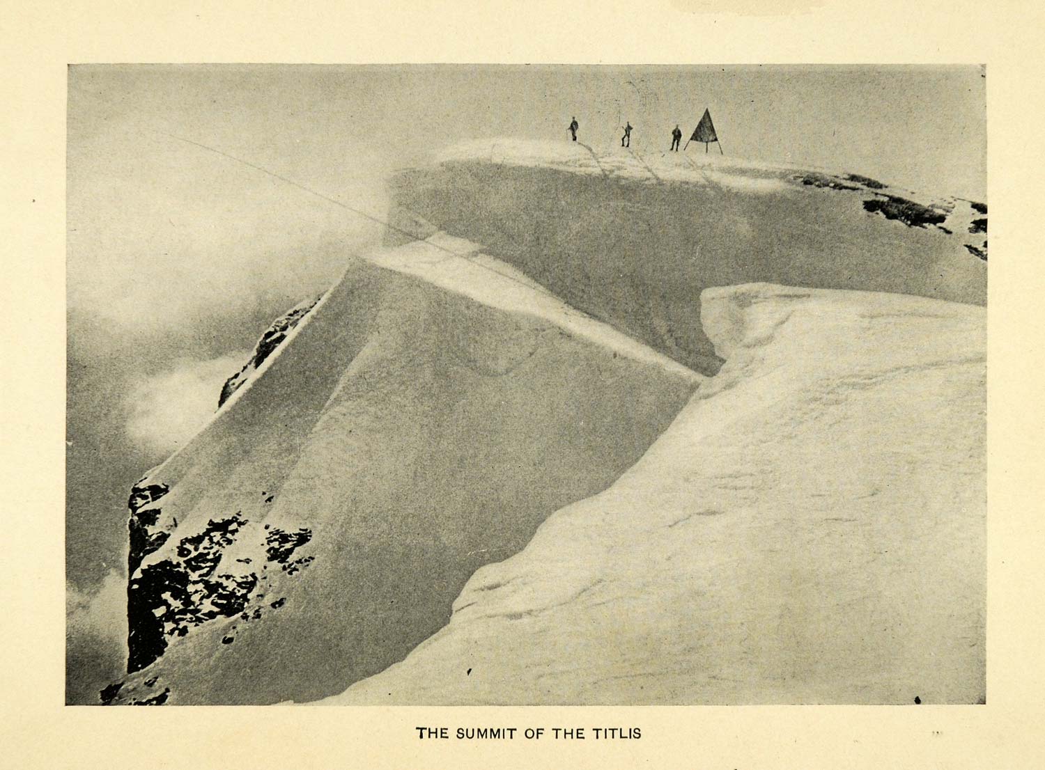 1909 Print Summit Titlis Mountain Urner Alps Switzerland Landscape Glacier XGG3