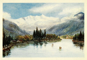 1907 Print Blumlisalp Thun Switzerland Bluemlisalp Bernese Alps Mountain XGG4