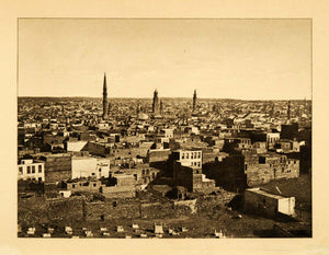 1897 Photogravure Cairo Egypt Cityscape Architecture Skyscrapers Egyptian XGG5