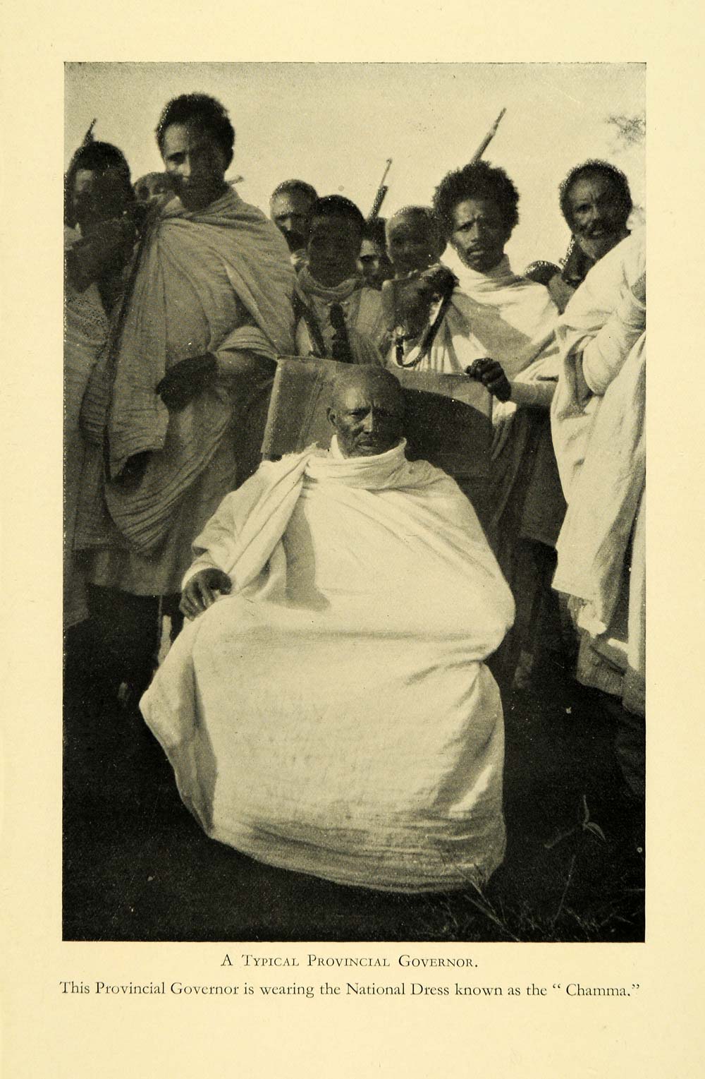 1935 Print Ethiopia Provincial Governor National Dress Chamma Cultural XGG8