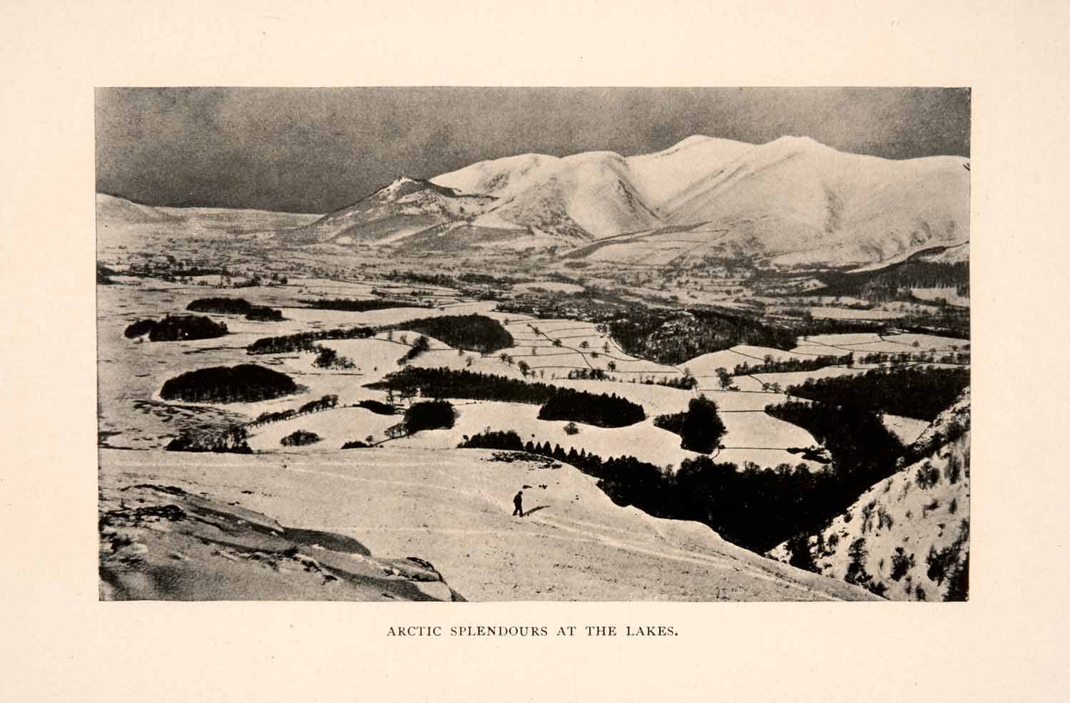 1903 Halftone Print Arctic Splendours Lakes Mountain English Country XGGA3