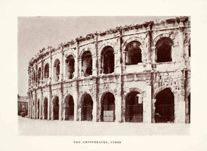 1920 PrintRoman Amphiteathre Arena Nimes Architecture Arch Landmark XGGA5