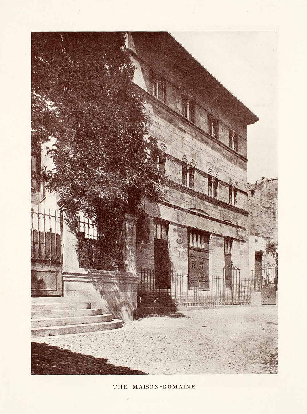 1920 Print Maison Romaine Saint-Gilles Roman House Landmark France XGGA5