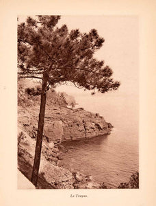 1924 Photogravure Trayas France Cote D'azur Coast Mediterranean Shore Sea XGGA6