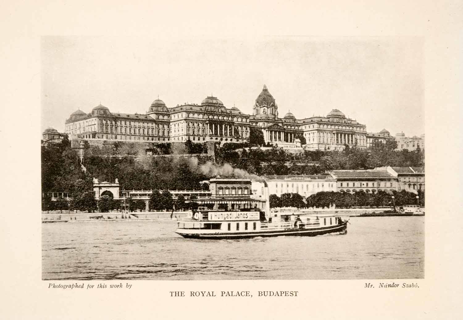 1914 Halftone Print Buda Castle Royal Palace Budapest Hungary Austro XGGA8