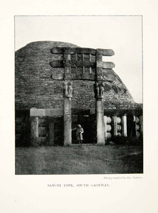1905 Print South Gateway Sanchi Tope Bhilsa Valley India Religion Monument XGGB2