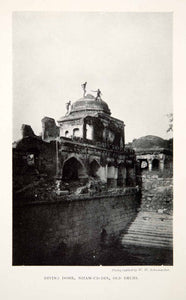 1905 Print Jump Dome Dive Water Ghat Nizam-ud-Din Delhi India People XGGB2