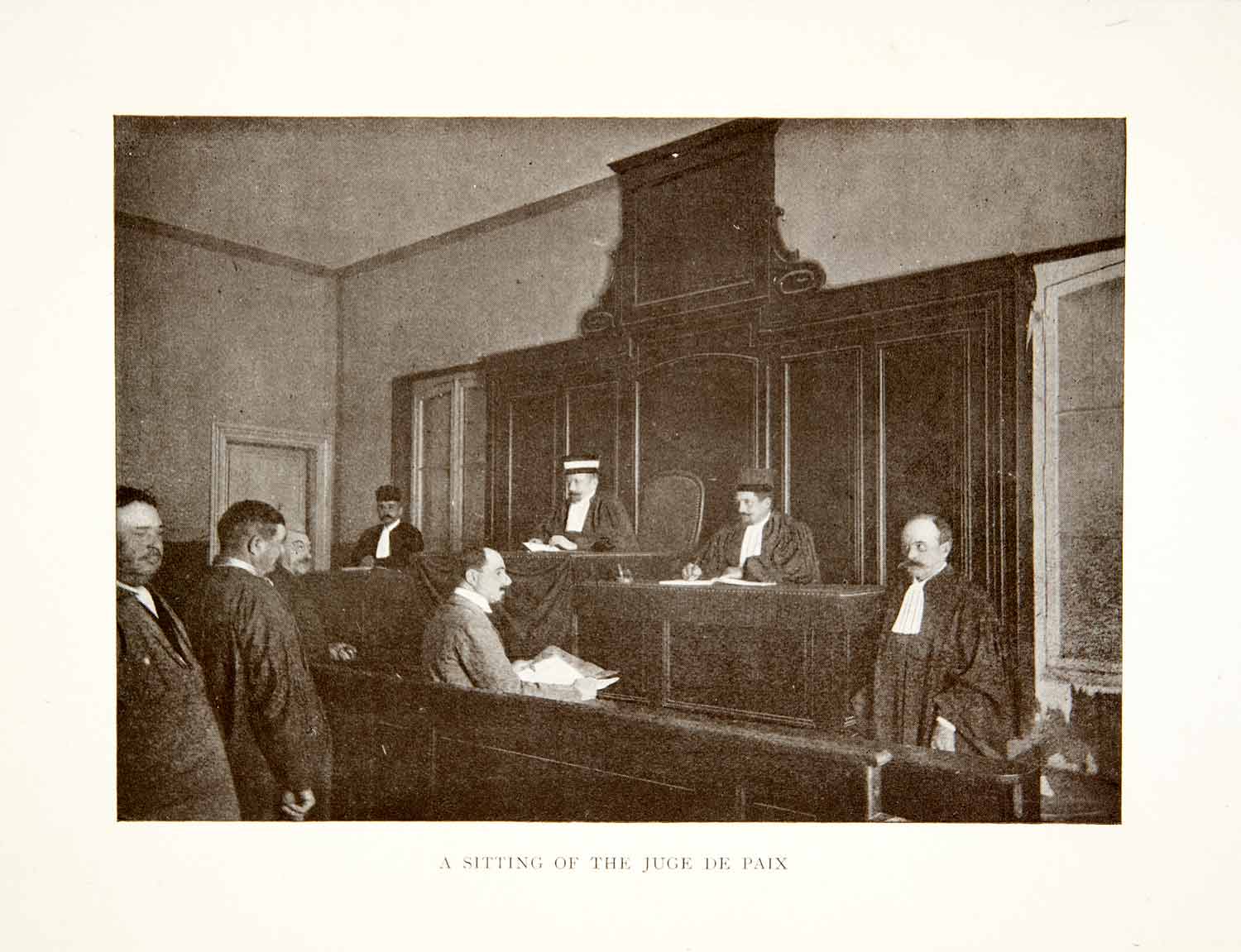1906 Print Peace Justice Court Interior France Judicial Judiciary Historic XGGB4