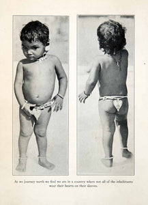 1930 Print Portrait Child India Loin Cloth Historic Culture Native XGGB6