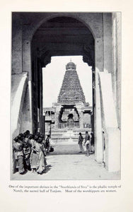 1930 Print Dodda Basavana Gudi Bull Temple Nandi India Worship Shrine Siva XGGB6