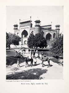 1929 Print Street Scene Cityscape Taj Mahal Agra India Famous Architecture XGGB7