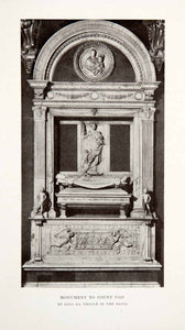 1912 Print Monument Count Ugo Mino Da Fiesole Badia Florence Italy XGGB8