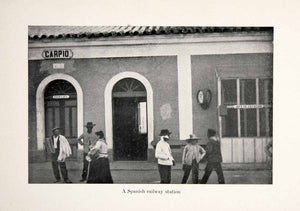 1911 Print Spain Cordoba Carpio Railway Station Railroad Train Depot XGGB9