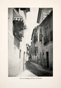 1911 Print Toledo Spain Castile Mancha Street Neighborhood Balcony Shade XGGB9