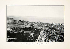 1929 Print Salonika Greece Thessaloniki Cityscape Water Port Harbor XGGC2