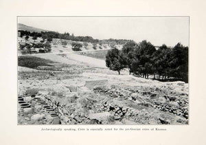 1929 Print Crete Pre-Grecian Ruins Knossos Ancient Greece Island XGGC2