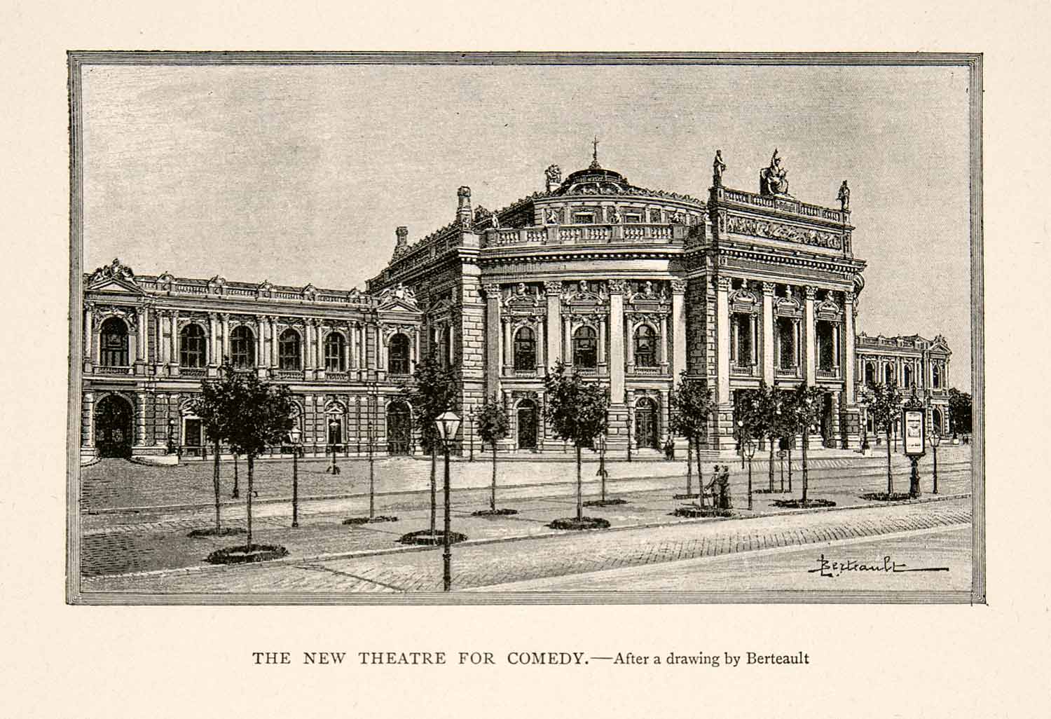 1894 Print Burg National Imperial Court Theatre Austria Vienna German XGGC5