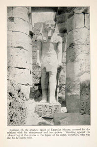 1923 Print Rameses Two Egoist Egyptian History Nefertari Sister Wife XGGC9