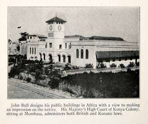 1923 Print John Bull Designer Buildings Africa His Majesty's High Court XGGC9