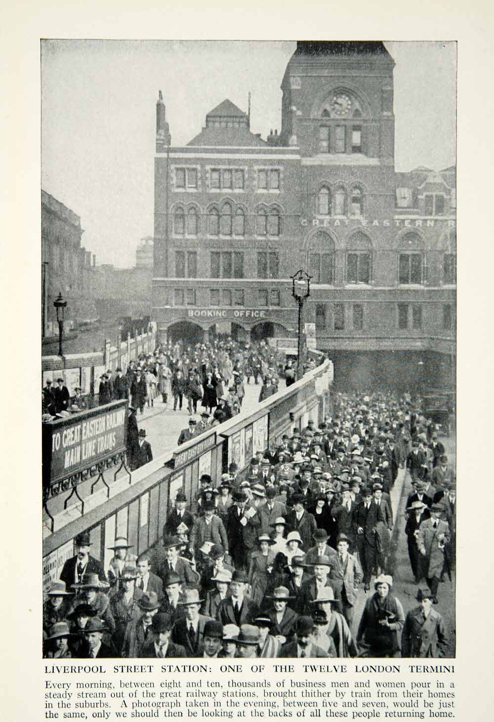 1938 Print Liverpool England London Street Station Historical Image View  XGGD4, image size:1000x1461