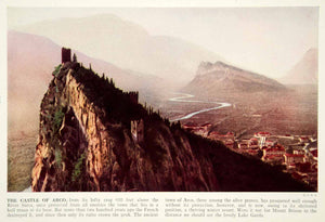 1938 Color Print Argo Castle Italy Landscape Architecture Historical Image XGGD4