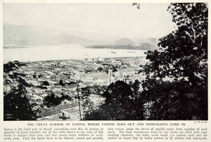 1938 Print Port Santos Sao Paulo Brazil South America Cityscape Harbor XGGD5