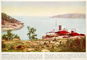 1938 Color Print Tadoussac Quebec Canada Village St Lawrence Saguenay XGGD5