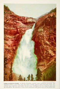 1938 Color Print Takakkaw Falls Yoho National Park British Columbia Canada XGGD5