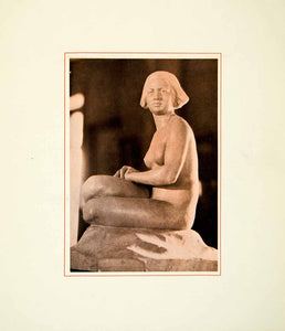 1939 Print Nude Sculpture Egyptian Woman Breast Archeology Antiquity Old XGGD6