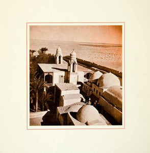 1939 Print Deir Baramus Monastery Roman Wadi Al Natrun Egypt Architecture XGGD6