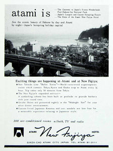 1968 Ad Atami New Fujiya Japanese Tourism Tokaido Ginza-Cho Train Coast XGGD7