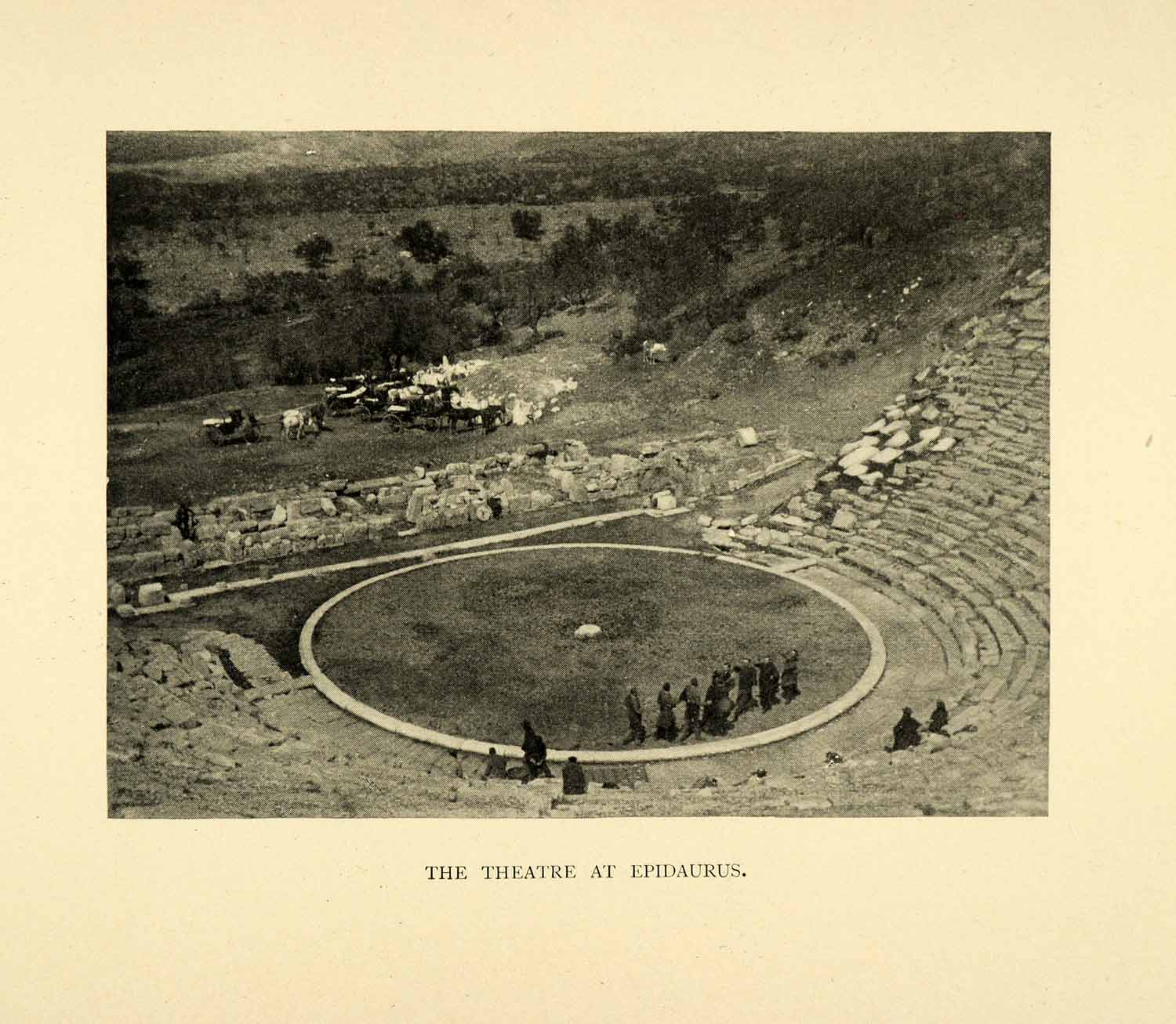 1898 Halftone Print Theater Epidaurus Ancient Greece Landscape Drama XGH7
