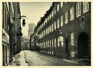 1949 Print Copenhagen Denmark Latin Quarter Student Hostel Regensen XGH9