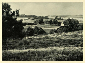 1949 Print Tibirke Hills Tisvildeleje Helsinge Denmark Landscape Historic XGH9
