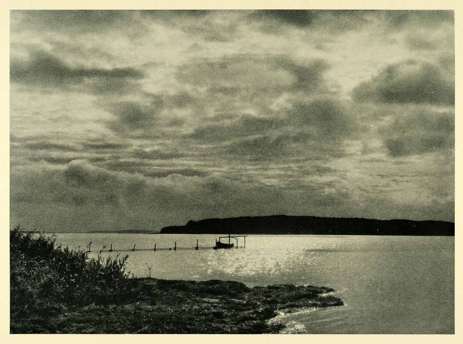 1949 Print Little Belt Denmark Coastal Landscape Island Funen Jutland XGH9