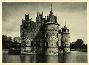 1949 Print Egeskov Castle Funen Denmark 14th Century Renaissance XGH9