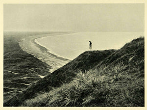 1949 Print Bulbjerg Limestone Rock Cliff Jutland Denmark Coastal Landscape XGH9